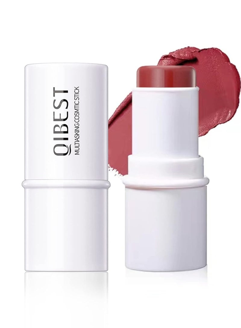 QiBest أحمر خدود، أحمر خدود كريمي غير لامع للخدود والعينين والشفاه، مكياج أحمر خدود طبيعي مقاوم للماء يدوم طويلاً (أحمر خدود وردي 07) - Image 1