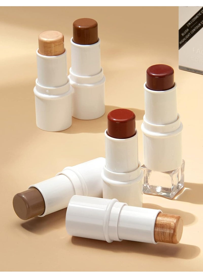 QiBest أحمر خدود، أحمر خدود كريمي غير لامع للخدود والعينين والشفاه، مكياج أحمر خدود طبيعي مقاوم للماء يدوم طويلاً (أحمر خدود وردي 07) - Image 3