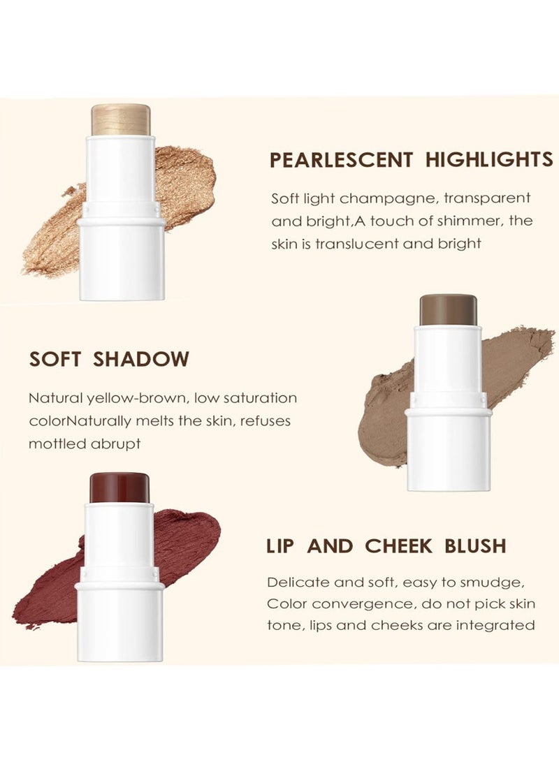 QiBest أحمر خدود، أحمر خدود كريمي غير لامع للخدود والعينين والشفاه، مكياج أحمر خدود طبيعي مقاوم للماء يدوم طويلاً (أحمر خدود وردي 07) - Image 4