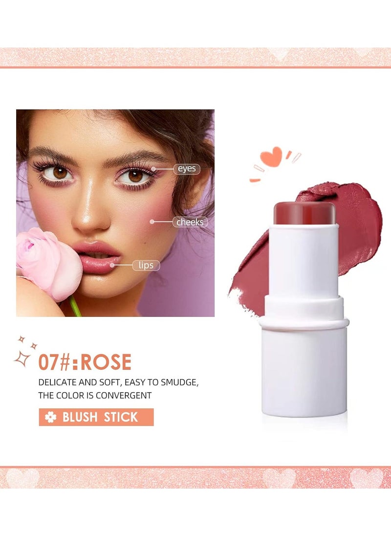 Blush Stick, Matte Cream Blush Stick for Cheeks, Eyes and Lips Natural Blush Makeup Waterproof Long Lasting(07 Rose Blush Stick) - pzsku/Z905197D77080D14B9154Z/45/_/1716363618/630b0da1-f367-4a3a-976c-01809b6832f4