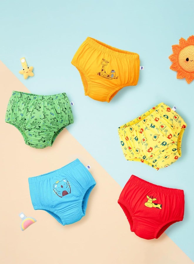 superbottoms Basic™ Brief for Kids | Unisex, 100% Pure Cotton Innerwear | Breathable & Soft Underwear | Baby Brief for 18m - 24m | Wonder Wild I Pack of 10 - Image 2