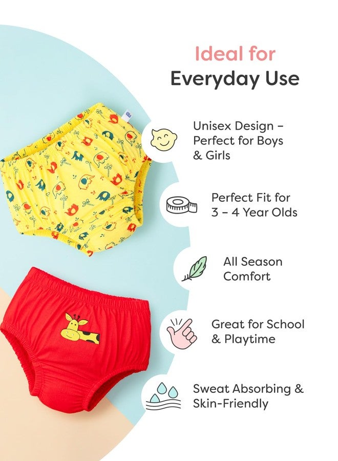 superbottoms Basic™ Brief for Kids | Unisex, 100% Pure Cotton Innerwear | Breathable & Soft Underwear | Baby Brief for 18m - 24m | Wonder Wild I Pack of 10 - Image 4