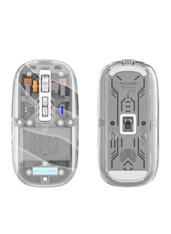 FMOUSE FMOUSE Bluetooth Wireless Mouse,Tri-Mode 2.4G/USB-C/Bluetooth Mouse Up to 2400 DPI,Chroma RGB Backlit,Transparent Mechanical Gaming Mouse,Must-Have Cool USB Computer Mouse for Gaming and Esports  - Image 1