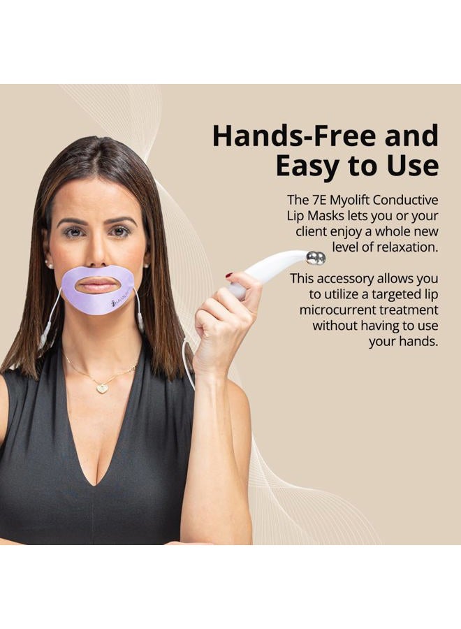 myolift قناع الشفاه الموصل 7E للعناية بالصحة - أدوات العناية بالبشرة المحمولة للوجه بالتيار الميكروي - رفع فوري للوجه، مكافحة الشيخوخة، وشد البشرة - حتى 10 استخدامات - Image 2
