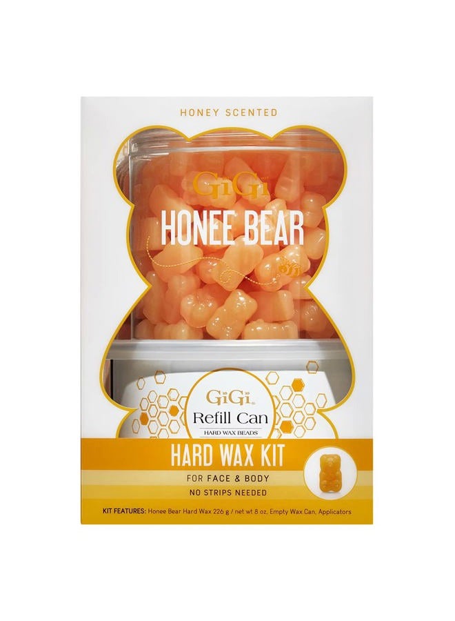 GiGi Honee Bear Hard Wax Kit for Hair Removal- Honey-Scented Hard Wax Beads for Face & Body with Refill Can & Applicators - Image 1