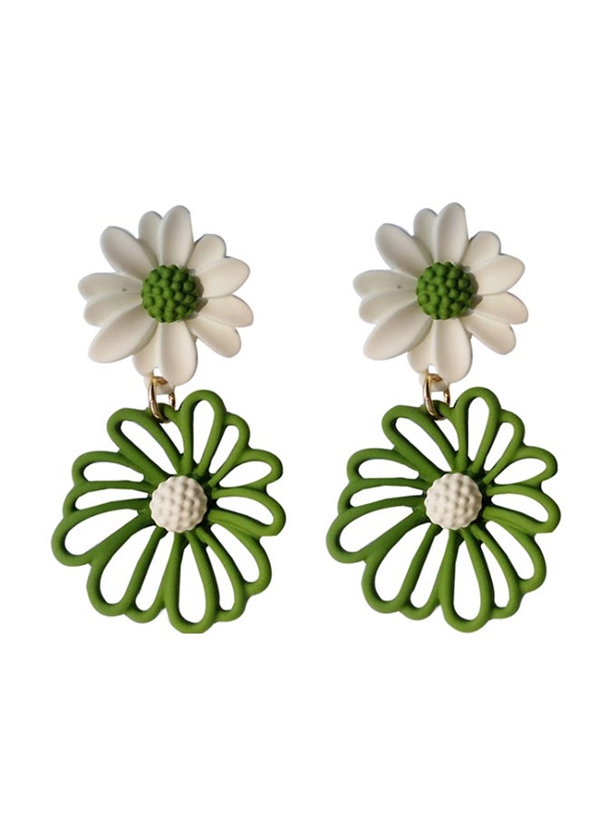 اليشمك أقراط من الفضة الإسترلينية عيار 925 على شكل زهرة