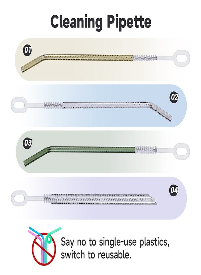 Mt.Jun Straw Cleaner Brush Set (4 Pack) - 10 Inch, 4 Diameters for Thin & Smoothie Straws, Heavy-Duty, Comfort Grip Handle - Image 5