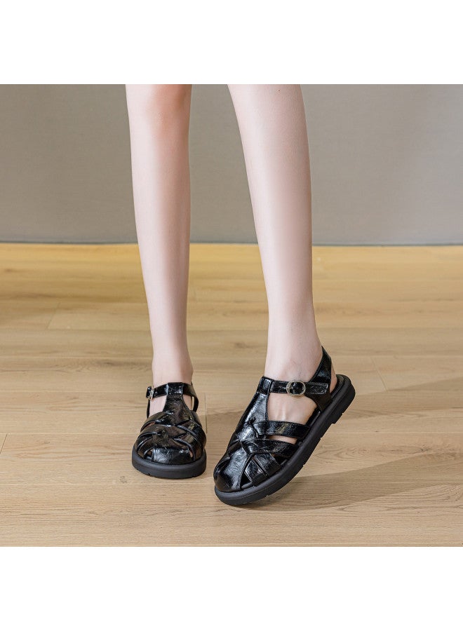 15MINS Flash Sale】women's Roman Sandals - 2025 Summer Breezy Toe-cover Beach Woven Espadrilles - Image 5