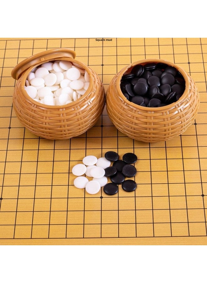 Go Suit Game Chess Pieces Gobang Frosted Melamine 19-way Chessboard To Send Books To Children For Beginners A Wholesale-Color:Black And White Box 200 Imitation Jade + Leather Plate With 3 Chess Books - Image 3