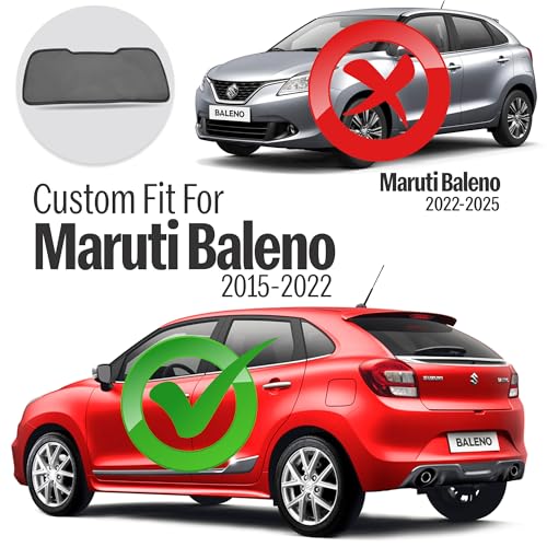 Autofact Dicky Curtain for Maruti Baleno (2015 to 2021) | Custom Fit Rear Windshield Sunshade | UV & Heat Protection | Foldable Mesh | Privacy & Cooling Car Accessory - Image 2