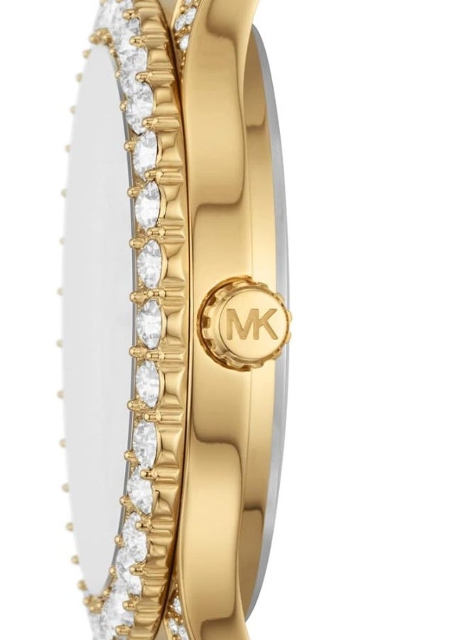 Michael Kors Women Layton Multifunction Gold-Tone Stainless Steel Watch MK4653 - Image 2