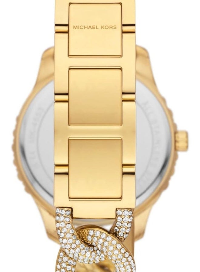 Michael Kors Women Layton Multifunction Gold-Tone Stainless Steel Watch MK4653 - Image 3
