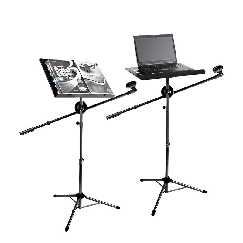 Powerpak MS-25 5ft Music mic Stand with Boom Arm, Height & Angle Adjustable Orchestral, Conductor Sheet Stand and Music Sheet for Musicians - Image 2