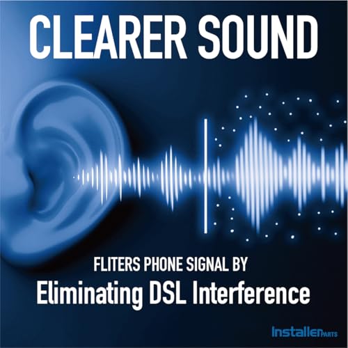 InstallerParts DSL Modem Phone Filter - for Interference Elimination and Static Noise Blocker | for Answering Machine, Fax Machine, Telephones Landline Cordless | Single Pack, White - Image 4