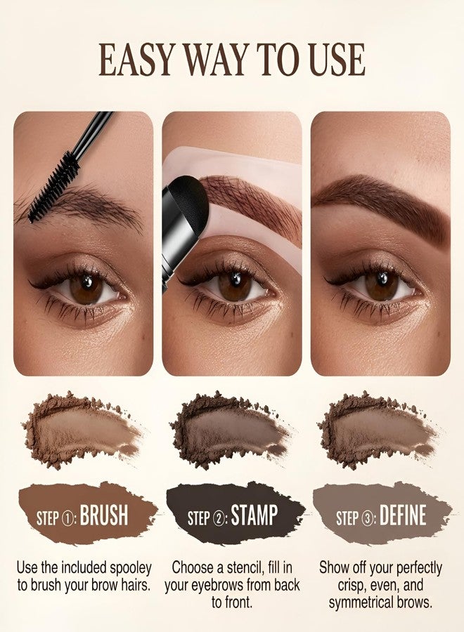 Mokleva Hairline Powder Stick Hair Root Touch Up Brown Instant Hairline Concealer Shadow Filler Shading Sponge Pen For Thinning Hair Waterproof Grey/White Hair Coverage Hair Color Stick For Women Men - Image 5