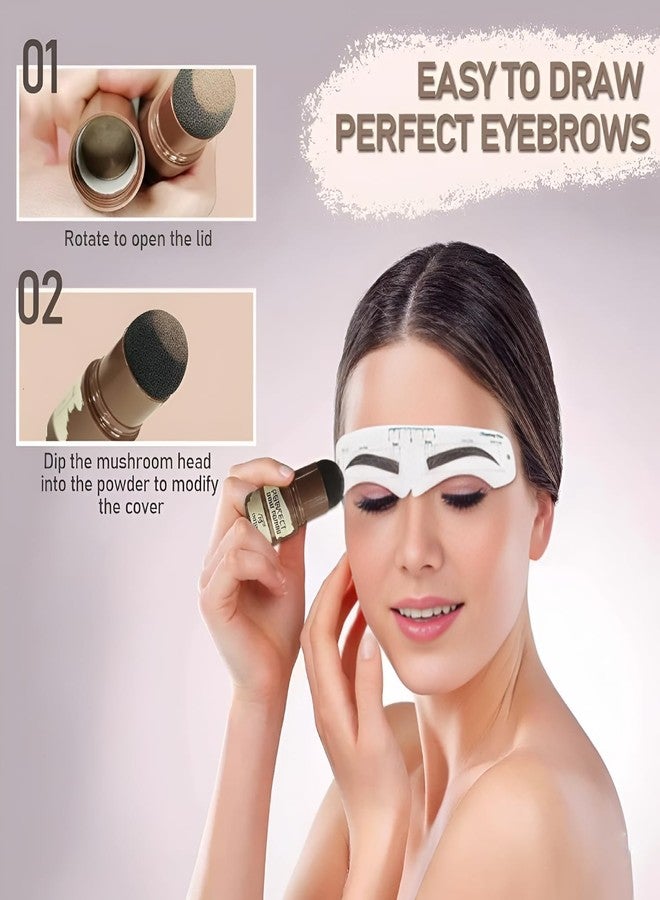 Mokleva Hairline Powder Stick Hair Root Touch Up Brown Instant Hairline Concealer Shadow Filler Shading Sponge Pen For Thinning Hair Waterproof Grey/White Hair Coverage Hair Color Stick For Women Men - Image 4