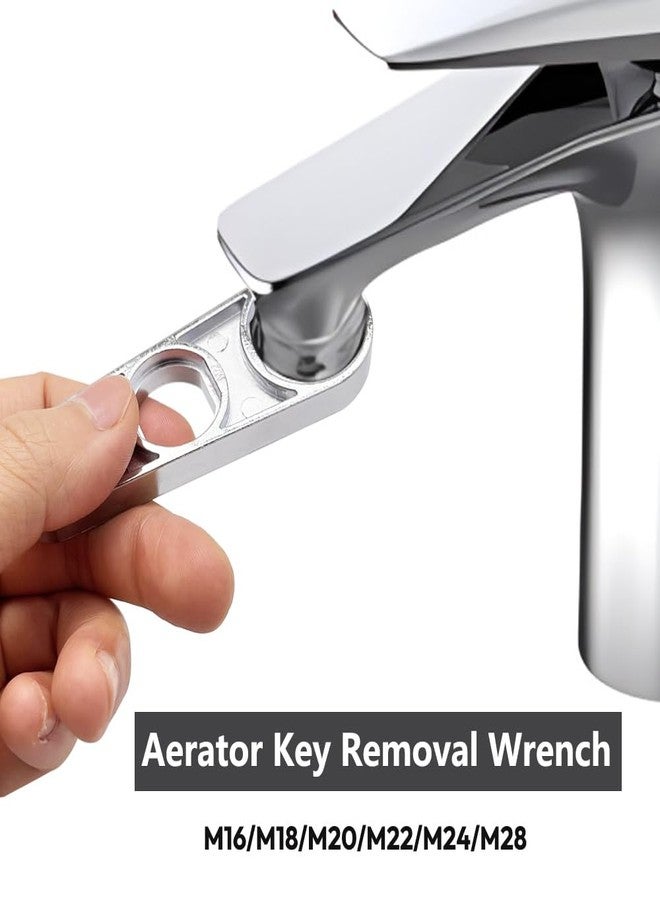 Saipe 2pcs Faucet Aerator Removal Wrench Tool, Multi-Use Faucet Aerator Key 6 Sizes 16/18/20/22/24/28mm Sink Aerator Wrenches for Kitchen Bathroom Faucet Parts - Image 3