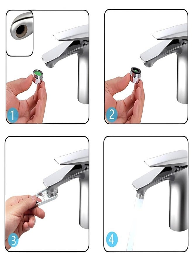 Saipe 2pcs Faucet Aerator Removal Wrench Tool, Multi-Use Faucet Aerator Key 6 Sizes 16/18/20/22/24/28mm Sink Aerator Wrenches for Kitchen Bathroom Faucet Parts - Image 5