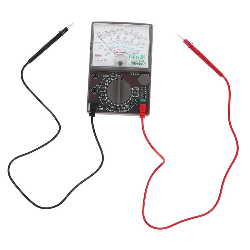 Compact Analog Multimeter Portable Multifunction Tester Measures Voltage Resistance DC Amp - Image 2