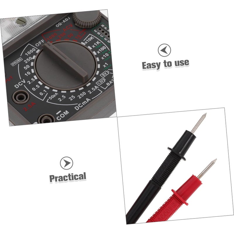 Compact Analog Multimeter Portable Multifunction Tester Measures Voltage Resistance DC Amp - Image 4