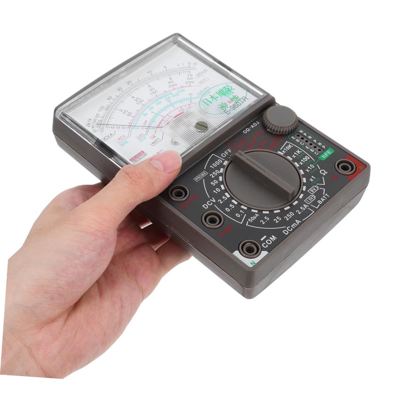 Compact Analog Multimeter Portable Multifunction Tester Measures Voltage Resistance DC Amp - Image 5