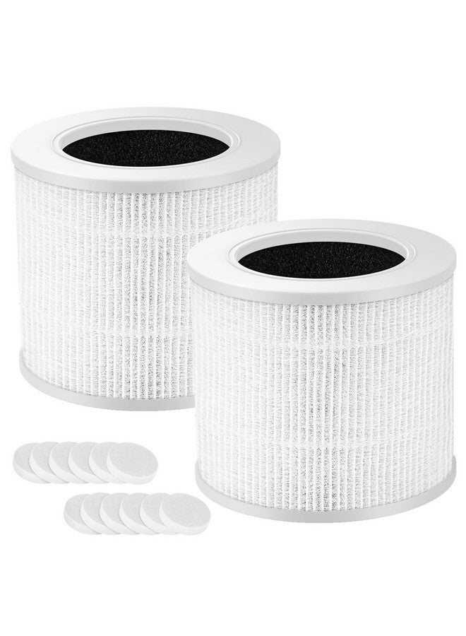 Colorfullife عبوة 2 من فلاتر HEPA الحقيقية H13 المصغرة لجهاز تنقية الهواء LEVOIT Core Mini Core Mini-P بديل فلتر 3 في 1 HEPA، كربون نشط عالي الكفاءة، جزء بديل Core Mini-RF - Image 1