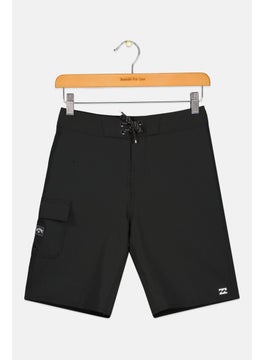 Kids Boy Brand Logo Board Short, Black