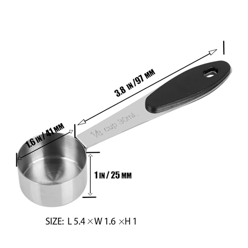 DOTINGHUX 1/8 Cup Magnetic Grips Stainless Steel Measuring Cup -1PCS - Image 2