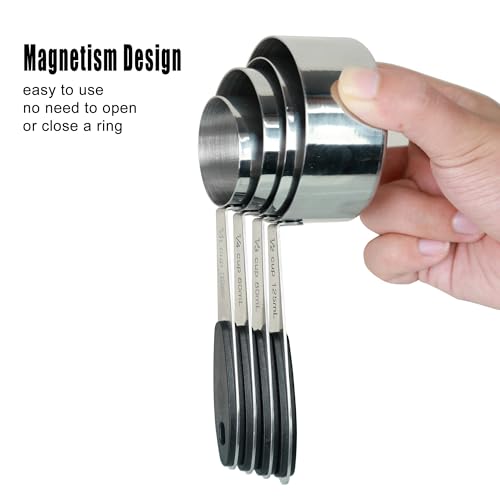 DOTINGHUX 1/8 Cup Magnetic Grips Stainless Steel Measuring Cup -1PCS - Image 4
