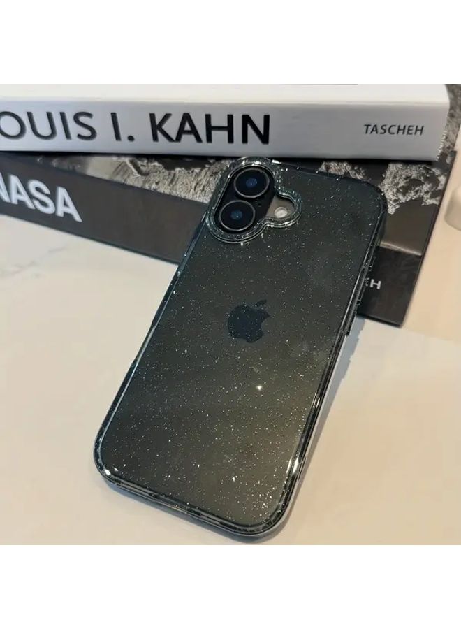 غلاف شفاف ذهبي نجوم لامعة فائق النحافة وبسيط، مقاوم للصدمات والسقوط، متوافق مع iPhone 13 Pro Max، يتوفر بعدة موديلات وألوان، مناسب للرجال والنساء والأزواج. - Image 5