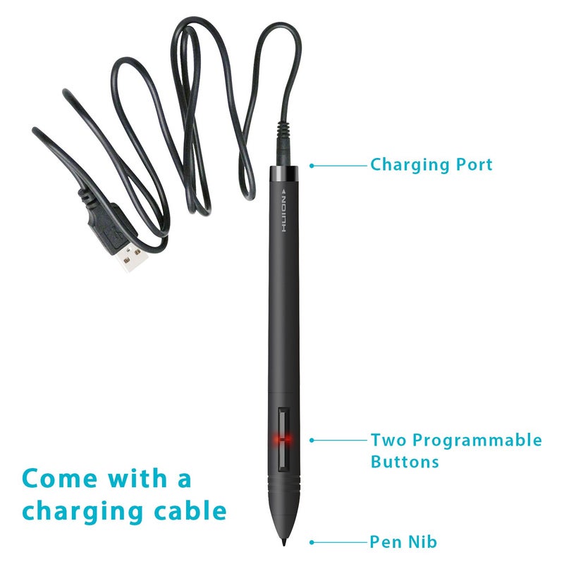 Huion P80 Rechargeable Digital Pen Stylus for Graphics Drawing Tablet Huion New 1060PLUS, WH1409(2048), H610PRO, W58, DWH69, 680TF, Gaomon 1060PRO, M106K, WH850 - Image 4