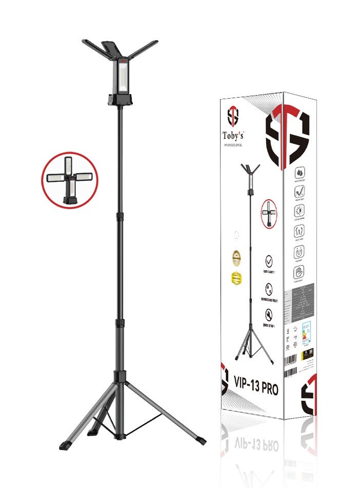 توبيز مصباح تخييم VIP13 PRO من Toby's، مثالي للحفلات الخارجية والنزهات والشواء في الصحراء، مصباح Sanara متعدد الوظائف مزود ببطارية قابلة لإعادة الشحن مدمجة - Image 1