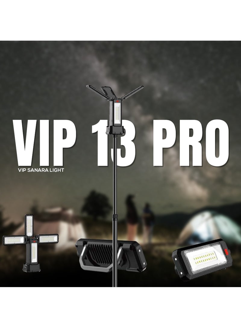 توبيز مصباح تخييم VIP13 PRO من Toby's، مثالي للحفلات الخارجية والنزهات والشواء في الصحراء، مصباح Sanara متعدد الوظائف مزود ببطارية قابلة لإعادة الشحن مدمجة - Image 4