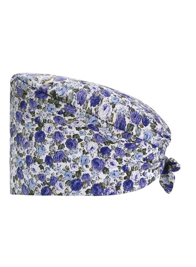 NIBEMINENT Scrubs Cap  Cotton Print Surgery Scrub Hats Nurse Caps Medical Accessories Beauty Salon Pet Shop Lab Work Hat Chef Hat