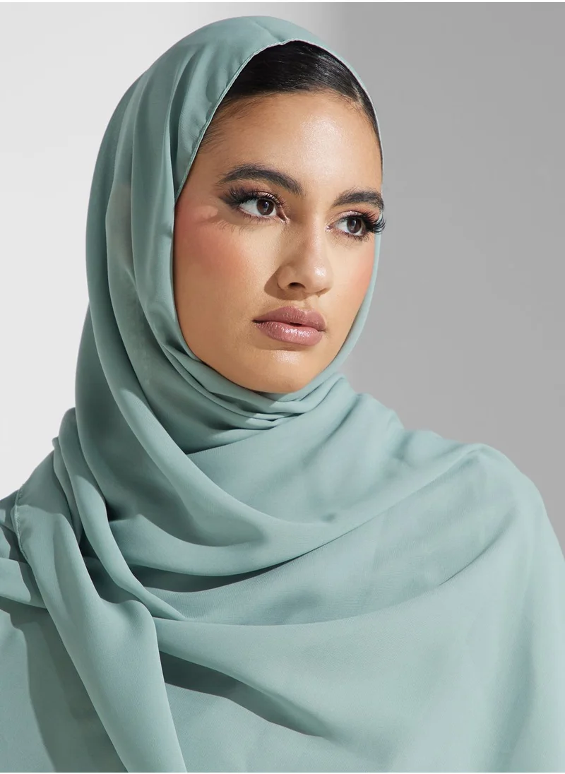 hayas closet Embellished Notch Collar Abaya