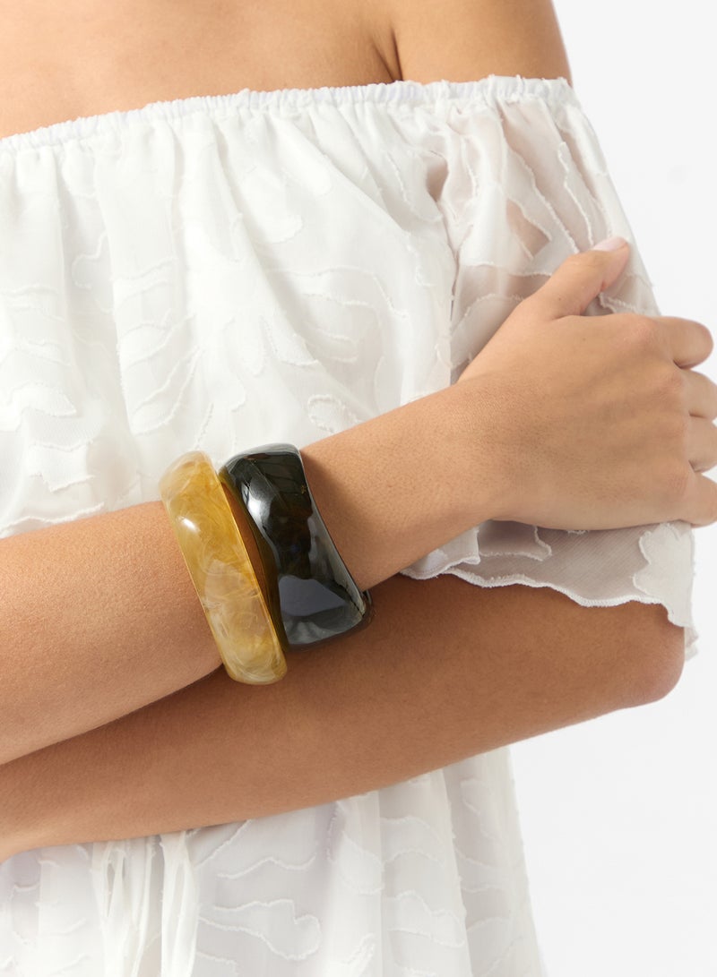 جينجر مجموعة أساور راتنج بثلاث قطع - Image 3