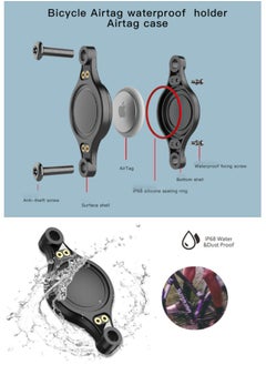 Mountain Bike or Road Bike AirTag Locator Anti-theft Tracking Bracket AirTag Anti-lost Device Protective Case Bicycle Stand AirTag Protective Case Anti-theft Waterproof Locator Apple AirTag