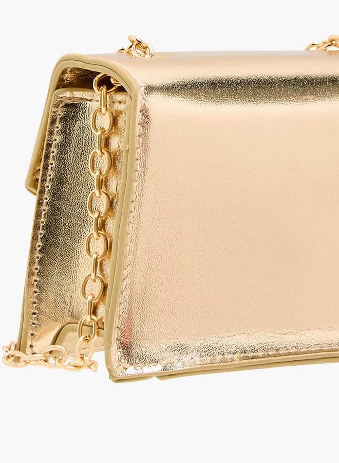 Flora Bella By Shoexpress Flora Bella Butterfly Embellished Crossbody Bag with Chain Strap Ramadan Collection