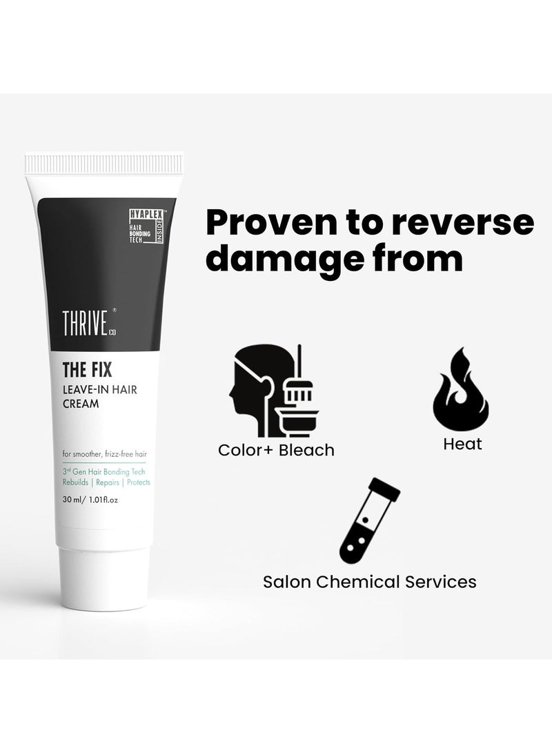 THRIVECO The Fix Leave-in Hair Cream For Smoother, Shiny & Frizz-Free Hair | For Daily Use | With HYAPLEX™ - Image 2