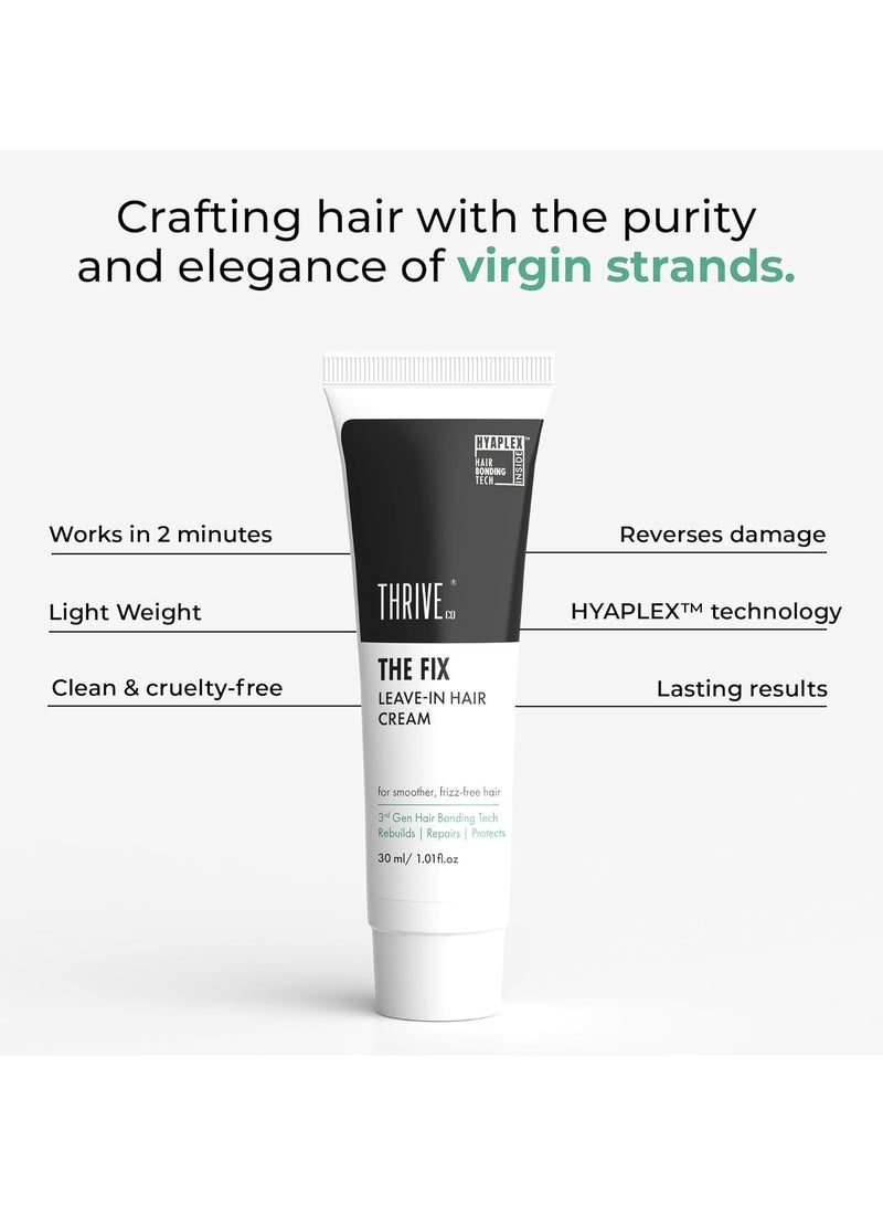 THRIVECO The Fix Leave-in Hair Cream For Smoother, Shiny & Frizz-Free Hair | For Daily Use | With HYAPLEX™ - Image 3