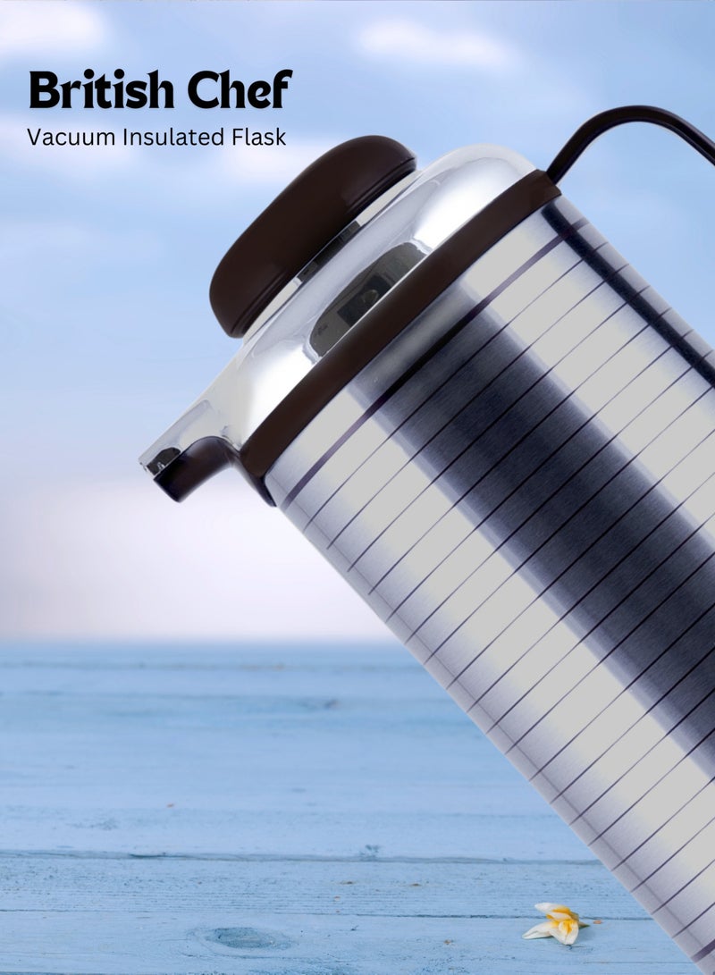 British Chef 1.3LTR Vacuum Insulated Flask For Keeping Hot Cold Long Hour Heat Cold Retention, Double Walled Glass Vacuum, Ideal for Social Events - Image 3