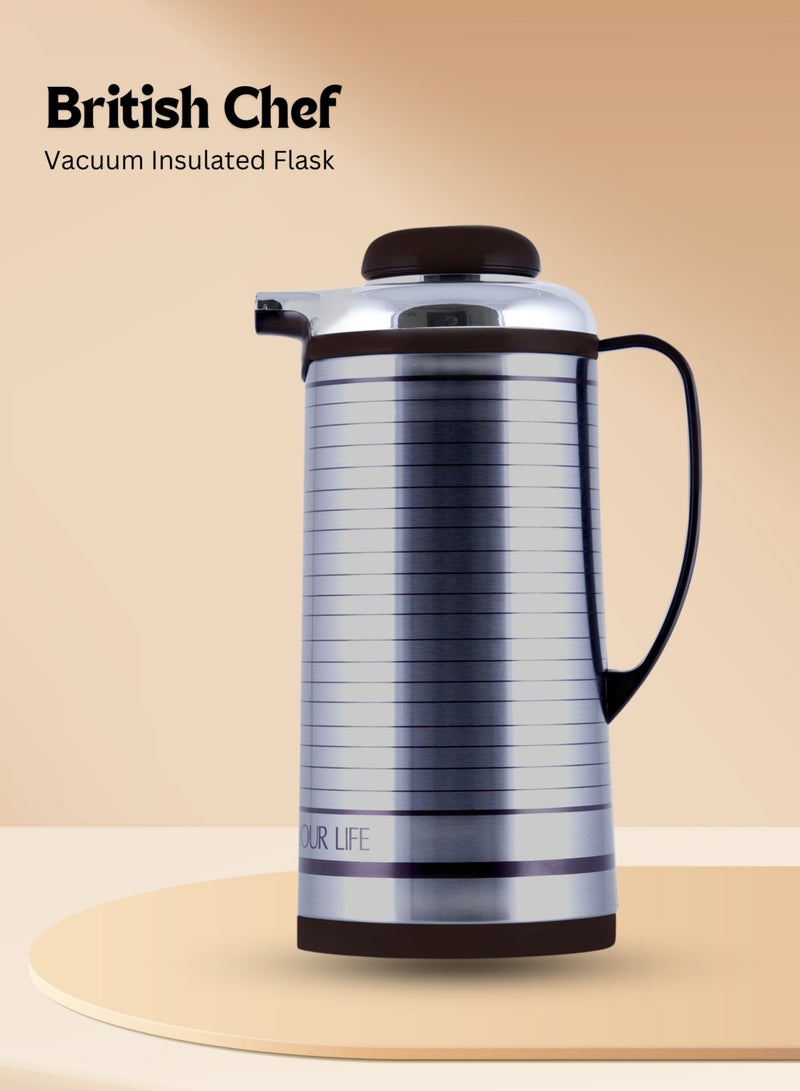 British Chef 1.3LTR Vacuum Insulated Flask For Keeping Hot Cold Long Hour Heat Cold Retention, Double Walled Glass Vacuum, Ideal for Social Events - Image 5