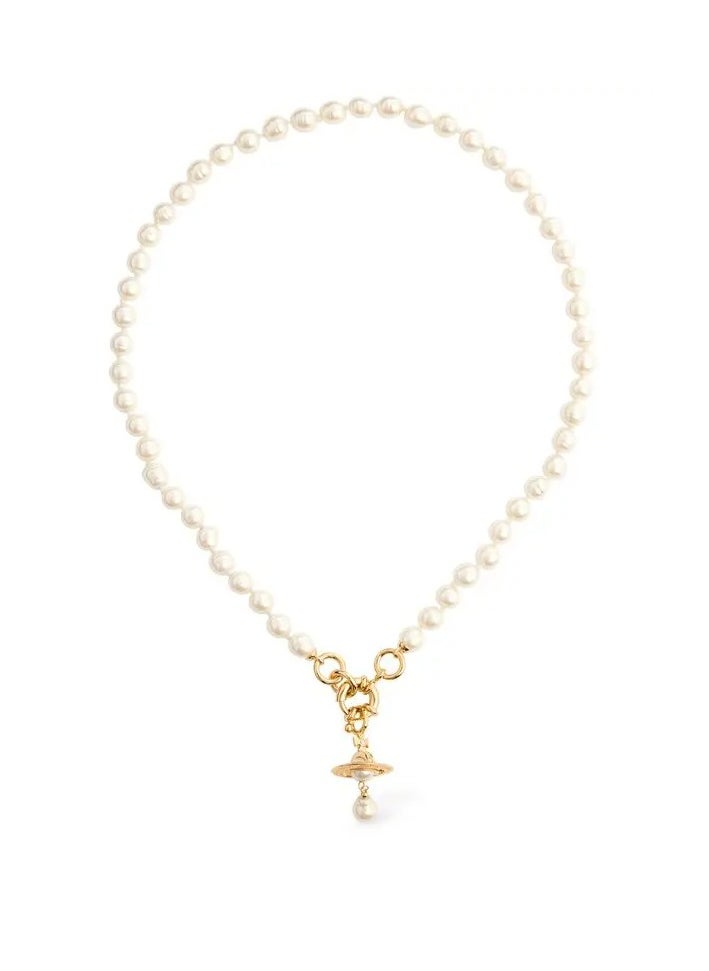 Vivienne Westwood Vivienne Westwood Saturn Pendant Baroque Pearl Necklace  - Image 1