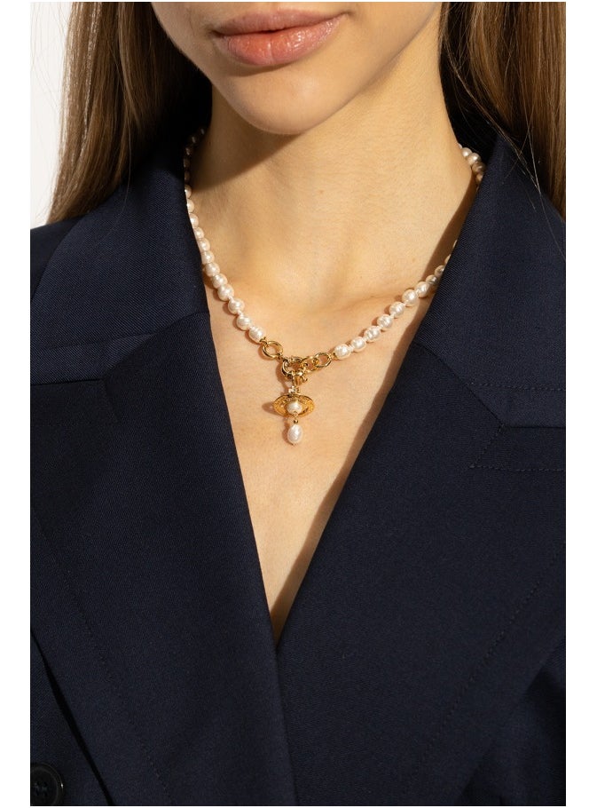 Vivienne Westwood Vivienne Westwood Saturn Pendant Baroque Pearl Necklace  - Image 4