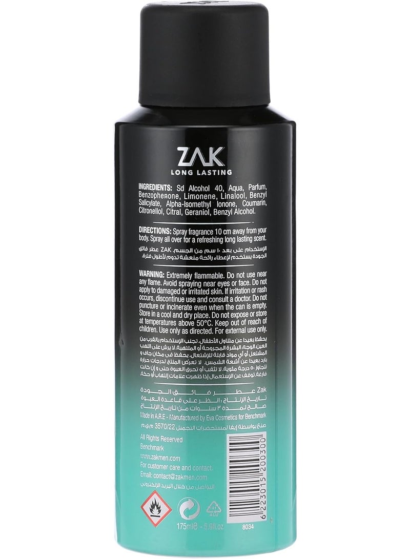 ZAK No Rules Eau de Toilette Spray for Men 175 ml + Bodyguard Extreme Roll-On Deodorant 50 ml - Image 2