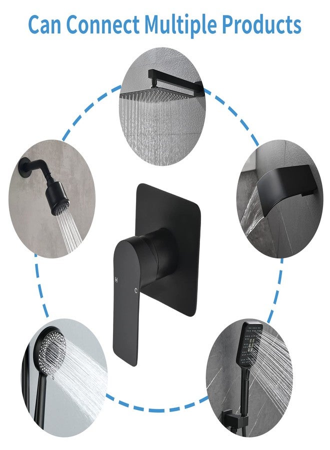 DIFEINI Shower Valves Wall Mount Shower Faucet Rough-In Valve Bathroom Trim Kit Single Handle Tub Shower Valve Mixer Matte Black - Image 2