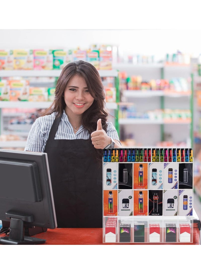 Eworld Clear Acrylic Wall-Mounted Display Case with 18 Compartments, Perfect for Showcasing Miniature Toys, Crystals, and Stones, Features Wall Mountable and Freestanding Design. - Image 3