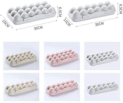 HARIHUB 18 Compartment Egg Storage Box with Lid Egg Preservation Box Buckle Design Egg Storage Box Freestanding Egg Tray Suitable for Home Refrigerator Outdoor 1 Pieces - Image 5