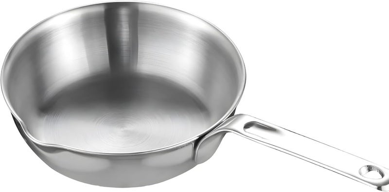 316 Stainless Steel Mini Butter Melter Pot, Sauce Pan for Gas & Induction Cooking, Dual Pour Spouts & Ergonomic Handle - Image 1