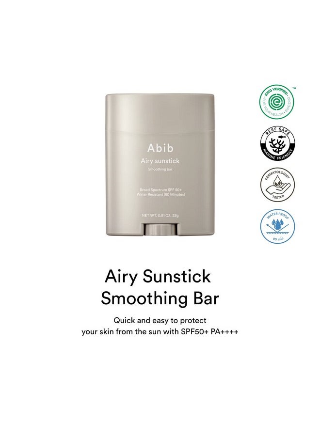 abib - Bib Airy Sunstick Smoothing Bar Spf50 23G ; Sun Protection For Face And Body Sun Stick Nonsticky Smoothing Calming Sun Stick Sun Stick Bar - Image 1